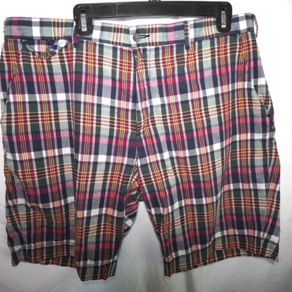 Polo Ralph Lauren Men's Shorts sz 36 Authentic Vintage Indian Madras Plaid